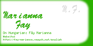 marianna fay business card