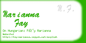 marianna fay business card